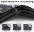 Dog Cat Food Mat,Rapid Absorbent Pet Feeding Mat, Bone Shaped Dog Placemat Water Bowl Mat with Rubber Backing,No Stains Dog Cat Food Mats Indoor, Pet Accessories Supplies 12"x18" Dark Grey
