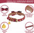 EXPAWLORER Dog Collar and Leash Set, Classic Plaid Dog Bow Tie and Bandana Collar with Bell, Tangle Free Dog Leash,
