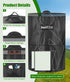 PAHTTO Portable Camping Toilet, Foldable Toilet for Adults with Detachable Phone Shelf and Toilet Paper Holder