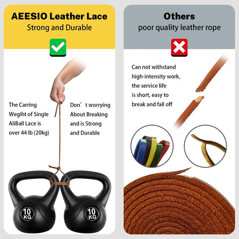 Softball Baseball Glove Lace Repair Kit, Includes 2 Leather Laces and Lacing Needle for Mitt