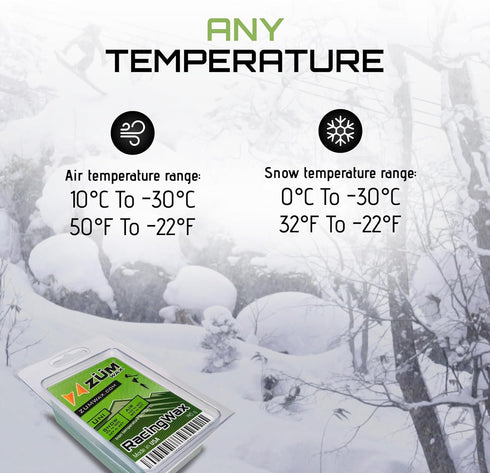 ZUMWax Iron-On Ski/Snowboard/Nordic/Cross-Country Wax, 140g, Made in USA, PFAS-free, 100% hydrocarbon wax.