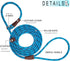 7Ft Slip Lead Dog Leash for Small Dogs, Lightweight Nylon Rope Leash, No Pull Small Puppy Training Leash, Blue