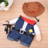 Halloween Costume for Cat and Small Dog, Funny Cowboy Hat Suit, Size L
