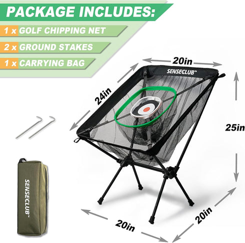 Golf Chipping Net & Floating Chipping Green, Backyard Practice Net with Mat, Outdoor Target with Balls