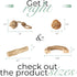 Eco-Friendly Coffee Wood Dog Chew Toy Pack - 4 Sustainable Dental Chew Toys