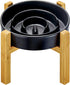 MOPANG Ceramic Slow Feeder Dog Bowls Elevated, 2.0 Cups Slow Feeder for Medium