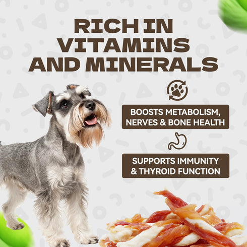 10.58oz Triple Flavor Dog Jerky Treats, Real Chicken Duck and Cod Twist Strips Dog Training Treats Snacks Healthy