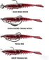 Wxbimksza 10-pcs 5colors 0.21oz/3.74in 0.35oz/4.53in Sinking Biomimetic Shrimp Soft Lure Artificial Fishing Bait