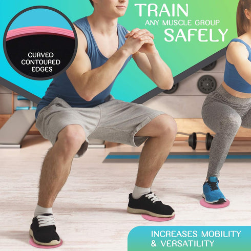Serenily Sliders for Working Out | Core Exercise Sliders | 2 Dual Sided Gliding Discs for All Floors with Carry Bag &