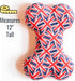 Pet London Union Jack British Flag Squeaker Bone Dog Toy, Full Size Squeaky Insert, UK Design