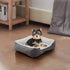 Dog Bed for Small Dogs, Cat Bed, Deluxe Plush Dog Crate Beds, Washable Rectangular Bed with Non-Slip Bottom, Grey