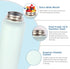 Volhoply 4 Pack 32 oz Insulated Water Bottles with Straw Lid & Spout Lid for Hiking, Camping