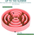 WHIPPY Large Slow Feeder Dog Bowls for Large Medium Dogs, Anti-Choking Slow Feeding Maze Puzzle Bowl, Pink