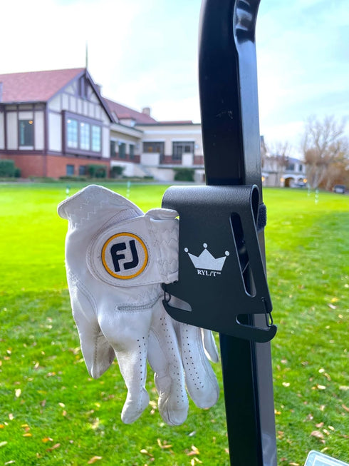 Golf Metal Landing Pad I Magnetic Cart Attachment or Bag Clip for Quick Use of Golf Gear & Accessories - Velcro Strap