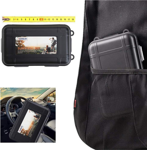 XUANLAN Emergency Survival Kit, Outdoor Gear Tool with Bracelet, Fire Starter, Whistle, Water Bottle Clip