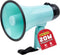 MyMealivos 20W Megaphone Bullhorn, Built in Siren & 240s Recording, 5.4"8.6" Portable