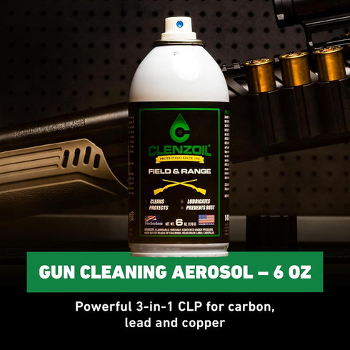 6 oz CLENZOIL Field & Range Aerosol - CLP Gun Lubricant - Premium Firearm Maintenance - Rust Preventative - Aerosol