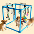 8 Puppy Play Gym with Hanging Toys, Interactive Indoor Jungle Gym ABS Frame with Adjustable Elastic Straps, Little