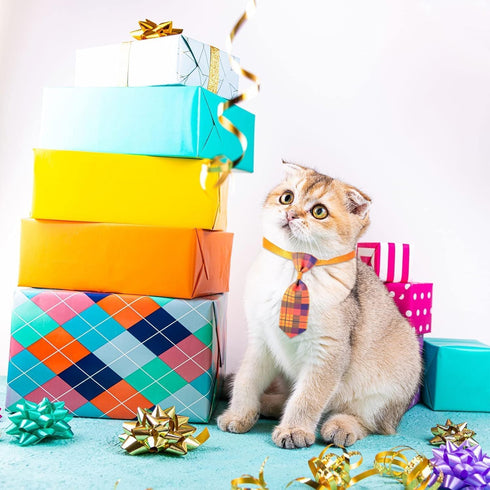 90 Pack Pet Bow Ties and Collar Bows, Adjustable Dog Cat Bowties and Bowknots, Cute Fashionable Design for Small and