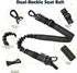 Pawaboo Dog Seat Belt Harness for Car, Dog Car Harness Seatbelt with Double Clips, Adjustable Breathable Pet Vest