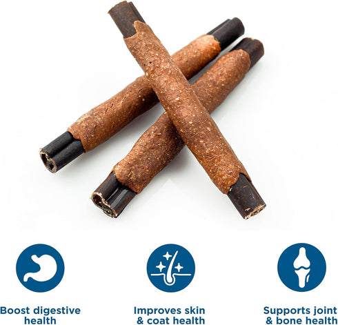 Best Bully Sticks All Natural Dog Chews - 6 Inch Chicken Wrapped Beef Collagen Sticks - 5 Pack, USA Baked & Packed