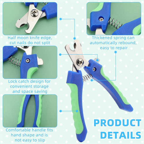 9 Pcs Dog Nail Clippers Bulk, Dog Toenail Clippers for Grooming Nails and Claw Care for Small Medium Dogs