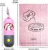 15 Dog Poop Bag Holder with LED Flashlight for Night Walks,Silicone Tether & Donut Pattern Clip for Used Bags