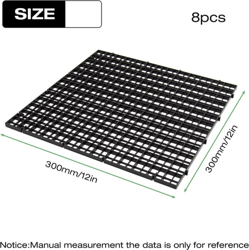 8 Pieces Fish Tank Divider with Sucker Clips, 30x30cm/11.8x11.8“ Aquarium Filter Bottom Partition