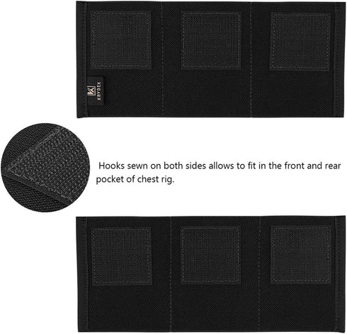KRYDEX Triple 5.56 Magazine Holder Elastic Mag Holder with Hook Fasteners for MK3 and MK4 Chest Rig