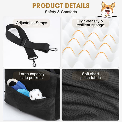 35lbs, JOEJOY Dog Car Seats for Small Medium Dogs Under Dog Booster Seat with Detachable Washable Cover and Cushion