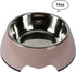 M&BGWPP Melamine Plastic Dog Food Bowl, Non Skid Base, 2-in-1 Removable Stainless Steel Pet Feeder (14oz)