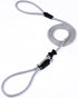 Multifunctional Figure 8 Padded Head Halter, Walking Training Leather Stopper Rope Slip Lead Dog Leash Muzzle (Grey)