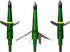 Swhacker SWH00207 #207 Broadheads, 2 Inch Cut, Set of 3-100 Grain, Green