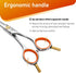 Fenice Peak 6'' Small Curved Scissors, Lightweight Dog and Cat Grooming Scissors with Safety Round Tip