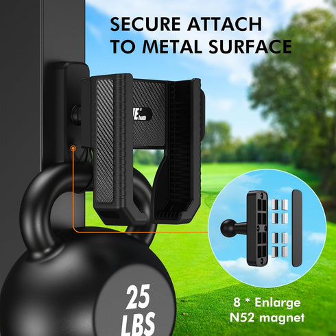 Magnetic Golf Cart Phone Holder, Rotatable Phone Mount Holder Compatible with iPhone/Galaxy/Smartphones, Golf Cart