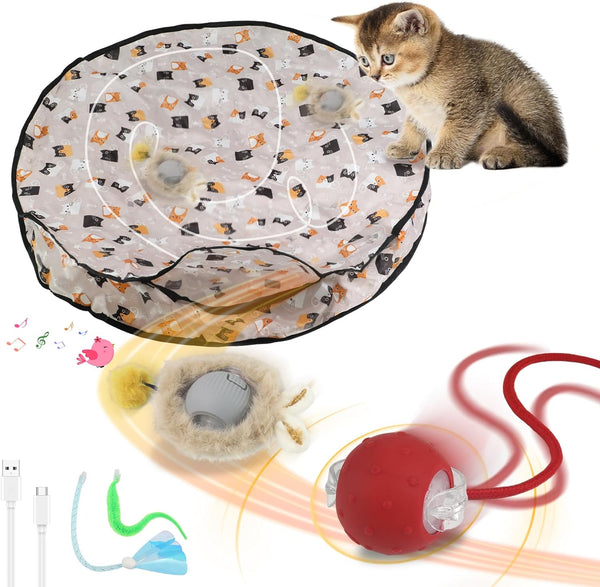 Coficoee Interactive Cat Toys for Indoor Automatic Cat Balls Hide and Seek in