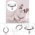Cat Collars and Leads - Nylon Accessory Kitten Supply with Bell Collar Extension Chain, Japanese Style (Simple Powder)