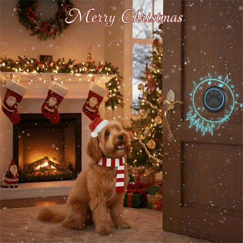 DFQ 1 1 1000 60 Wireless Dog Doorbell for Potty Training to Go Outside, Waterproof Pet Bell with Touch Buttons