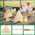 Kalekey 13" Chicken Perch for Coop - Natural Pine Wood Chicken Roosting Perch with Decorative Design, Baby Chick Toys