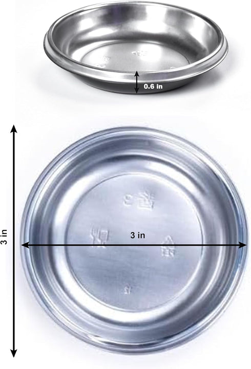 Skywin Disposable Pet Food Bowls for Cat - 100 PCS Small Plate Bulk Cat Bowls, Portable Pet Bowls, Lightweight Mini Plates Plastic Cat Bowls, Easy to Carry and Store Disposable Cat Bowls (Grey)