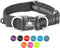 BAAPET Comfortable Dog Collar with Double Security Dual D-Ring and ID Tag Hanger for Small Medium Large Dogs (XS - 3/4"