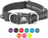BAAPET Comfortable Dog Collar with Double Security Dual D-Ring and ID Tag Hanger for Small Medium Large Dogs (XS - 3/4"