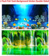 2 Pack Double-Sided Adhesive Wallpaper Fish Tank Background Sticker, Decorative Picture (20.4" x 11.8")