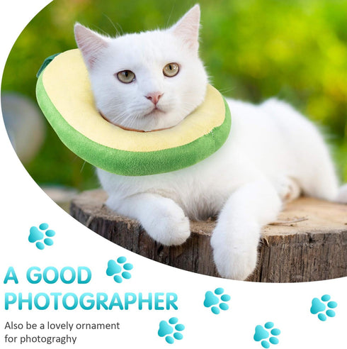 Frienda 2 Pieces Adjustable Cat Cone, Recovery Collar for Kittens After Surgery, Elizabethan Donut Neck Cone with Edge