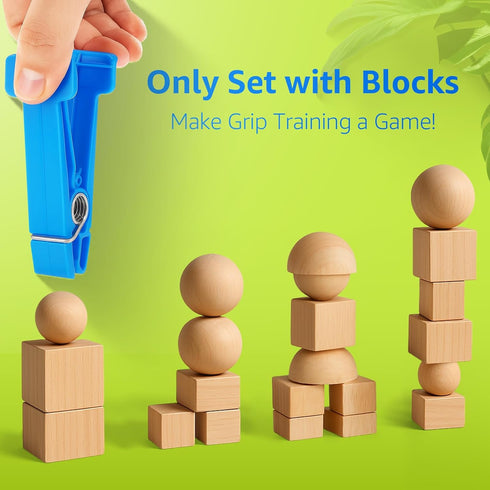 Set 5 FitBeast Finger Exerciser Resistance Clips for Hand Therapy, Grip Strength & Dexterity Ideal Finger Strengthener