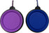 Small Portable Collapsible Pet Bowl, Foldable Food & Water Dish for Dogs & Cats, 2 Pack with Carabiners, BPA Free