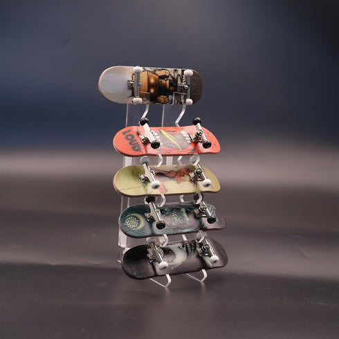 RACOFSB Fingerboard Display Rack,Pro Finger Skateboard Storage Stand,Transparent Acrylic Finger Board Racks