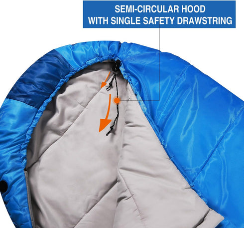 REDCAMP Kids Mummy Sleeping Bag for Camping - 3 Season Cold Weather Fit for Boys, Girls, Teens
