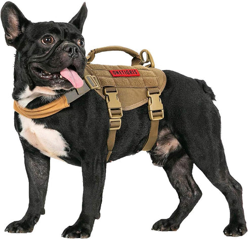 OneTigris Tactical Dog Harness, Military Vest with Handle for Small Dogs, Easy Control Training Walking