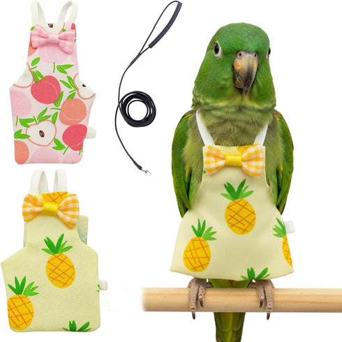ZHLKHIOP 3 Pieces(Large) with Peach and Pineapple Patterns,Bird Diaper, Cotton Fabric, Waterproof Design,
